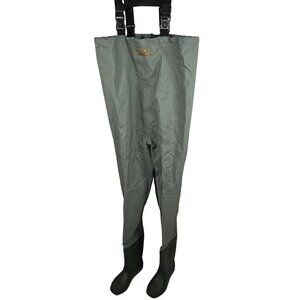 Cabelas Mens 9 Dry-Plus Chest Waders Adjustable Straps Attached Boots Waterproof